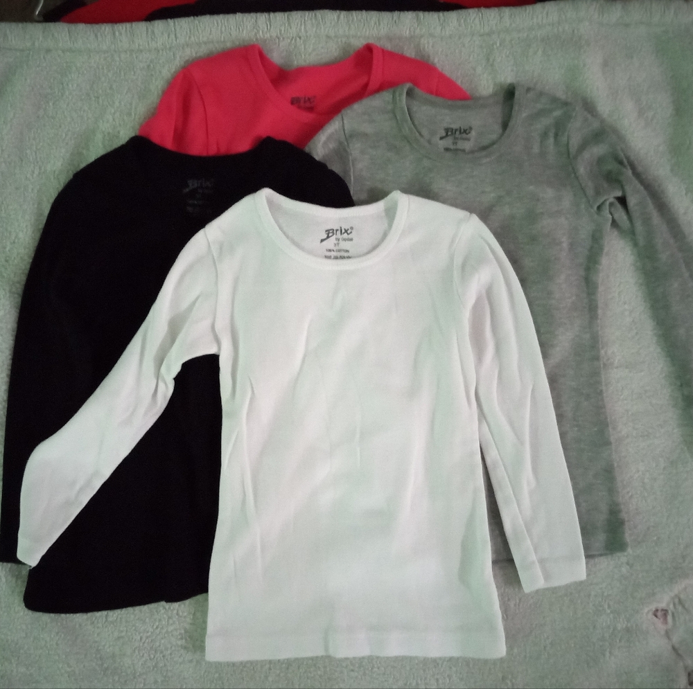 Solid color long sleeve shirts